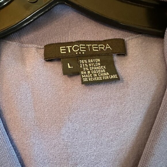 ETCETERA NWT Blue Sleeveless Tank Size L - Picture 4 of 4